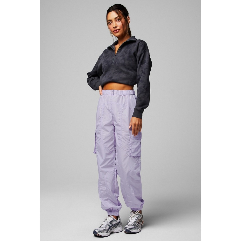 Fabletics Lilac Purple Cargo Jogger‎ Pants High Waist Women 4X PT2356951-8367